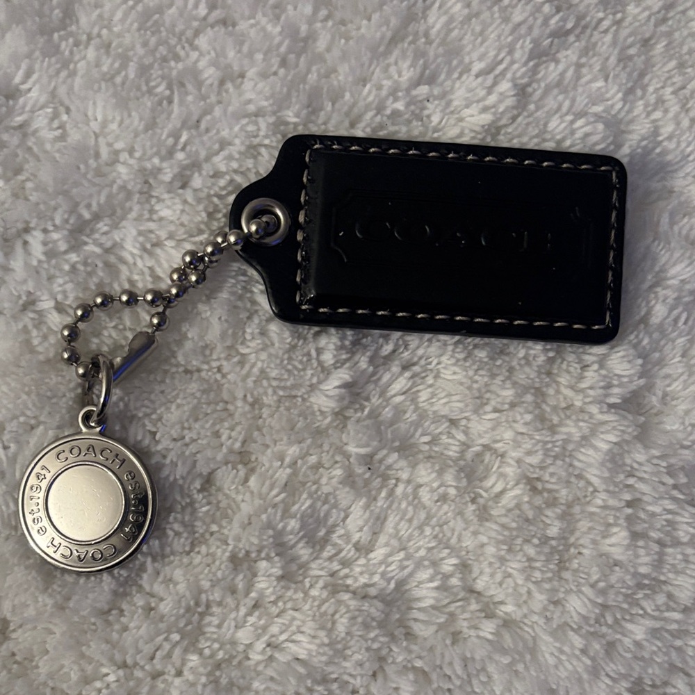 Coach Black Leather HANG TAG